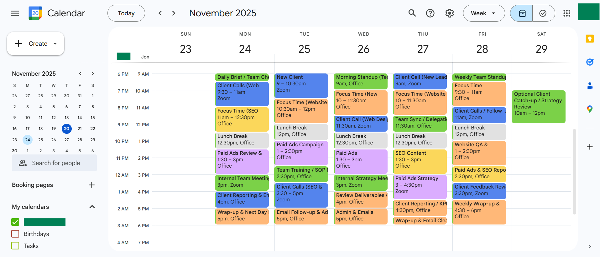 admin tasks